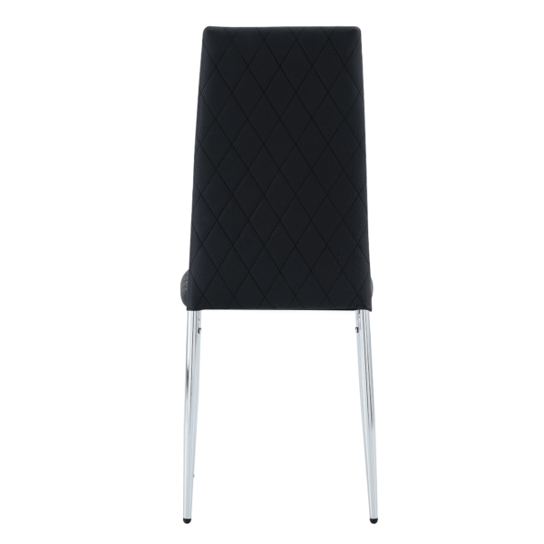 5548df78a7304d359667d67e0811185a_d7de584117e8970768f6acedfbf33b75 Modern Style Dining Chairs Set of 6 in Black, Essential for Minimalist Homes.Meeting Family Dining Needs,PU Material Seat,Silver Metal Legs,Blending into Various Home Environments.W1151107275