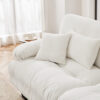 Cloud Couch 2 Seater Sofa for Living Room, Chenille 2 - Seat sofa with 2 Lumbar pillows and 2 throw pillows,Chenille White