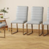 6-Pack - Bulk deal! Dense foam padded chairs, durable iron base (black/electroplated), ideal for workplaces or restaurants.