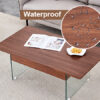Multifunctional Lift Top Coffee Table -Dark Wood Color Grain Sticker, Essential for Modern Homes.Tempered Glass Legs,Lift Top Feature.Perfectly Fitting Into Living Rooms And Office.