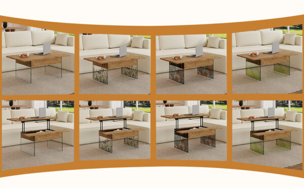 5913023277874756877796ddf86f6d96_1cb47562f988d329475214af2b0e198c Multifunctional Lift Top Coffee Table -Light Wood Color Grain Sticker, Essential for Modern Homes.Tempered Glass Legs,Lift Top Feature.Perfectly Fitting Into Living Rooms And Office.