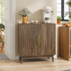 Sideboard Buffet Cabinet With Storage ,Carved 2 Door Sideboard,Multifunctional Accent Cabinet With Adjustable Layer Board For Living Room, Entryway, Hallway, Office, Kitchen and Dining Room