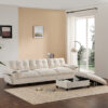 [VIDEO]104*60" Sectional Sofa, L-Shape with Multifunctional Armrest, Dual-Port Charging, Cup Holder, Side Storage Pockets, Movable Storage Ottoman, Unique Tufted Design, Soft Cushion, Chenille,3colors