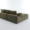 99*69" Modular Sectional Living Room Sofa Set, Modern Minimalist Style Couch, Upholstered Sleeper Sofa for Living Room, Bedroom, 2 PC Free Combination, Installation-free Sofa, L-Shape, Army Green