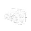 Cloud Couch 2 Seater Sofa for Living Room, Chenille 2 - Seat sofa with 2 Lumbar pillows and 2 throw pillows,Chenille White