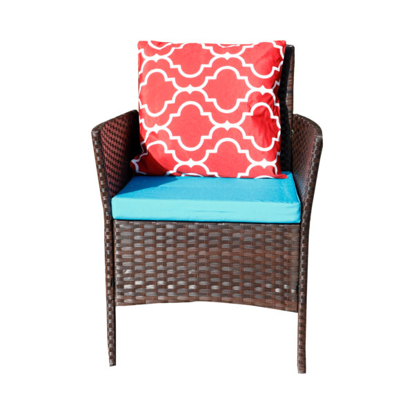 5b8ec32a51fc43eca453f18f9f4ee548_c702c9dde2b33751533e8d213ab8e01d Four-Piece Sofa Set Table With Sofa Chair PE Rattan Outdoor Furniture HY4-001 Box *1 With Sapphire Blue Color Cushion