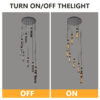 24" Modern Industrial Multi-Light Pendant Chandelier - 9-Light Black and Gold Adjustable Ceiling Light Fixture with Mesh Cylinder Shades for Living Room, Dining Room, or Staircase (Bulb Not Included)