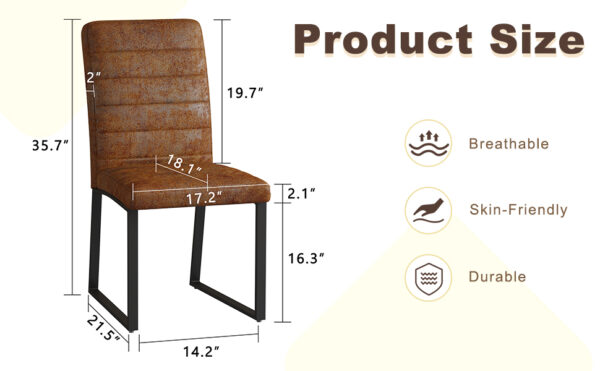 5e841193e86d42d290ac8e633cf8a2b1_5a26f0faac2e749d67584629be0e6eb6 2-Pack - Premium PU office/dining chairs with high-density foam, sturdy iron legs (electroplate/spray paint), multiple colors. Easy assembly
