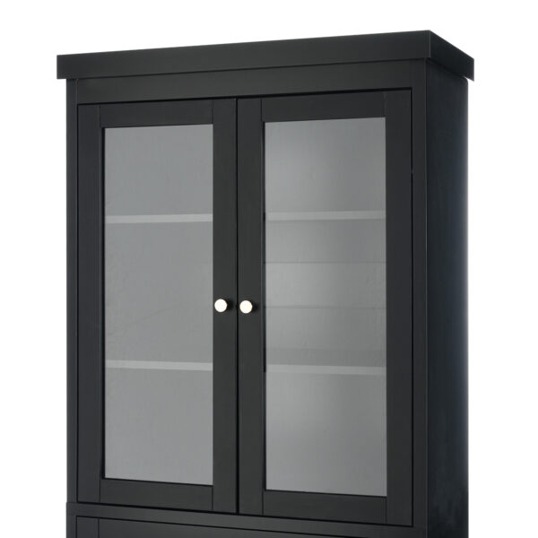 70.1" Modern High Freestanding Tall Bathroom Cabinet with 2 Adjustable Shelves, 3 Drawers, Soft Close Glass Doors – Ideal for Bathroom, Living Room, Kitchen Storage