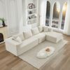 106" Cloud Sectional Couch L-Shape with Right Facing Chaise(Single Seat is not included),Deep Seat Modern Modular Sofa for Living Room,No Assembly Required,Beige (Plush Corduroy Fabric),SF502BG-RFC