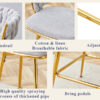 Two sets of swivel bar stools with breathable cotton and linen soft cushions, electroplated metal frames without rust, suitable for restaurant and bar use, as well as for casual seating in living room