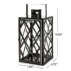 ANTON  14"H STAINLESS STEEL LANTERN
