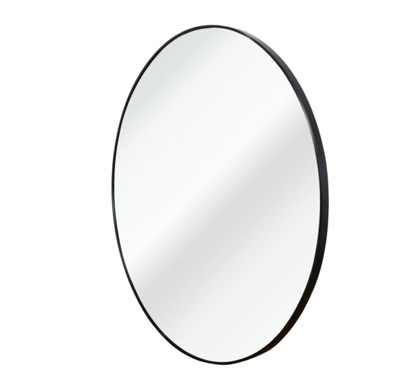 32 Inch Black Metal Framed Round Bathrrom Mirror for Wall.(W2203134044)