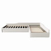 Upholstered Double Twin Size Daybed with Trundle and Drawer, Beige(Expected Arrival Time: 6.27)