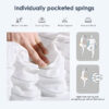 Queen Size Mattress,12 Inch Hybrid Mattress, Individually Pocketed Innerspring, Medium Firm