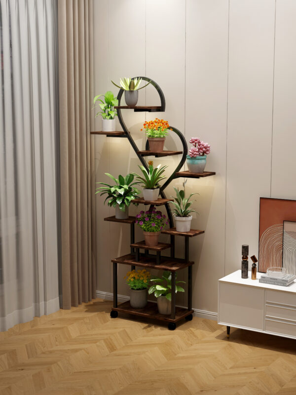 63f45b48e03c4b4e9ae5216a206dd158_ba3e21c1dcfb5149ff694566a14fc657 (Heart Shape) Plant Stand Indoor with Grow Lights, Tiered Indoor Plant Shelf, Metal Plant Flower Holder Stand, S-Shaped Plant Rack for Home, Patio,Plant Stand,Plant Stand Indoor