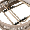 Outdoor Chaise Lounge Chair, Acacia wood Pool Chair with Adjustable Backrest and Cushion, Outdoor Lounge Chair for Beach, Yard, or Poolside (Beige rope)