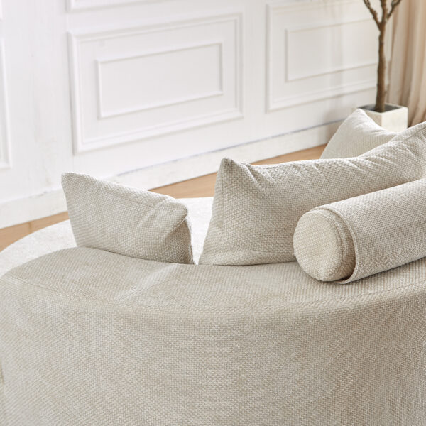 64c632b426d1430491054c8ec44cee44_16b0a84ceefe50f4cb2eda6df50515ed 55''L Chenille Foam Single Swivel Chair, Fluffy Modern Sleeper, 360 Degree Swivel Chair for Living Room, Bedroom, Lounge and Projection Room