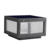 12" Black Solar Powered LED Post Cap Light, Modern Outdoor LED Fence Light for Pathways, Decks, and Patios (1-Pack)
