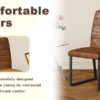 4-Pack - Heavy-duty chairs set: 2.1" thick cushion, iron frame, perfect for home or office. Classic colors, great value