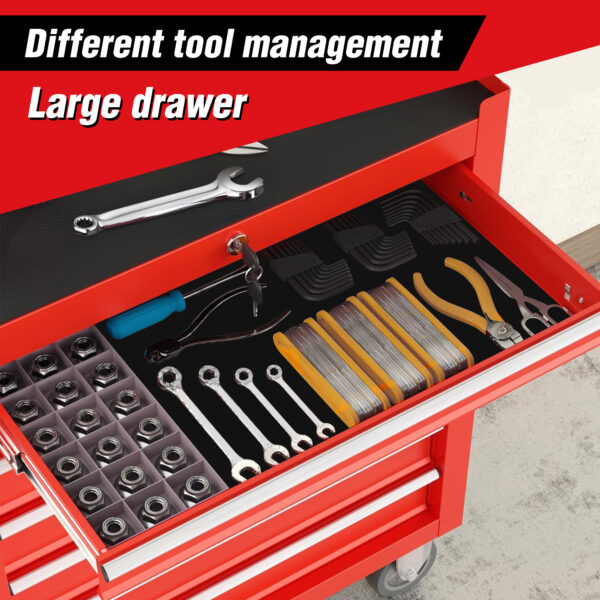 6b8aaab810c44ba8a524d092bb23ec46_783604d3323d4fc26516db38f8ec88af Rolling Tool Chest with 7-Drawer Tool Box with Wheels Multifunctional Tool Cart Mechanic Tool Storage Cabinet for Garage, Warehouse, Workshop, Repair Shop