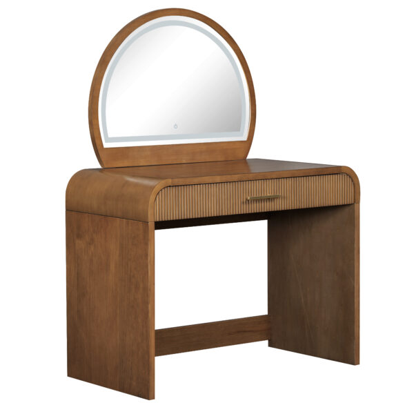 6c3cfc61248f4fbf83be4ba323f831cd_3c24906f07588942efb56b6b9ec01676 39" Makeup Vanity Table with Mirror Touch Screen Lighted Mirror, Dressing Table with Drawer for Bedroom, Espresso