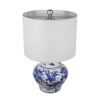 D12x19.3" Blue and White Ceramic Vase Lamp