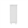 Minimalist White Buffet Cabinet with Double Glass Doors and Drawer, Modern Wooden Storage Sideboard Cupboard for Living room, Dining Room Hallway Entryway