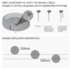 36-inch Modern Wave LED Crystal Chandelier - Adjustable Color Temperature 3000K/4000K/6000K - Adjustable Height - Elegant Chandelier for Living Room and Luxurious Space