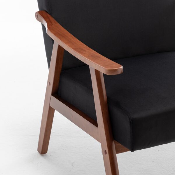 6e55e9fad5d04d73a8349a110475df01_57da9f2c146eb352a13be5cc59f10c01 Mid-Century Modern Chair, Living Room Chair with Solid Wood Frame, Accent Chair Extra-Thick Backrest, Wingback Chair for Bedroom, Reading Room, Living Room, Lounge Chair Indoor