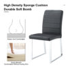 2-Pack - Premium PU office/dining chairs with high-density foam, sturdy iron legs (electroplate/spray paint), multiple colors. Easy assembly