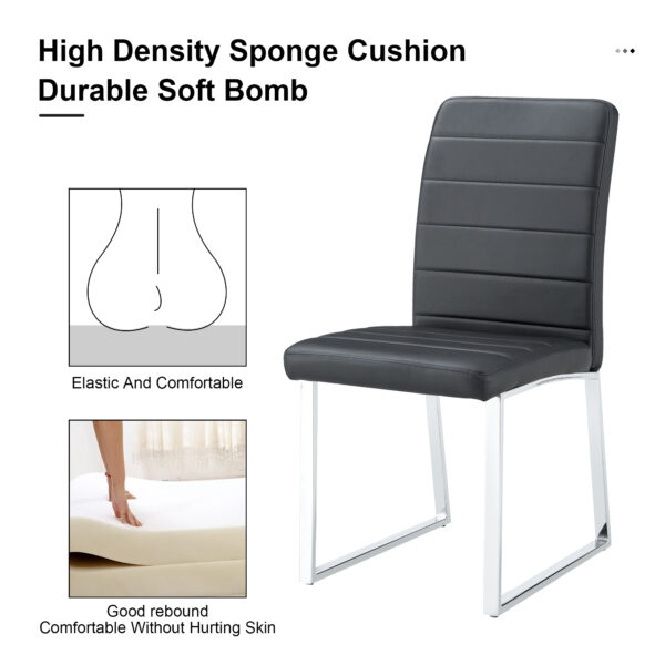 7041927a0b3b4f2e931e79fe894422b3_ac77cd50b1d4c6ef8e8a0aa5627ba04c 2-Pack - Premium PU office/dining chairs with high-density foam, sturdy iron legs (electroplate/spray paint), multiple colors. Easy assembly