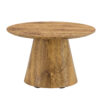 Natural Wood Grain MDF Round Coffee Table - 25.6" Diameter, 15.7" Height.Natural Wood Grain Texture Sticker,Exquisite Wood Grain Surface,Flexible MatchingMRound Tabletop Design.