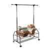 Chrome Metal Clothes Rack Extendable Bar