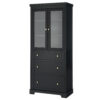 70.1" Modern High Freestanding Tall Bathroom Cabinet with 2 Adjustable Shelves, 3 Drawers, Soft Close Glass Doors – Ideal for Bathroom, Living Room, Kitchen Storage