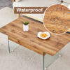 Multifunctional Lift Top Coffee Table -Light Wood Color Grain Sticker, Essential for Modern Homes.Tempered Glass Legs,Lift Top Feature.Perfectly Fitting Into Living Rooms And Office.