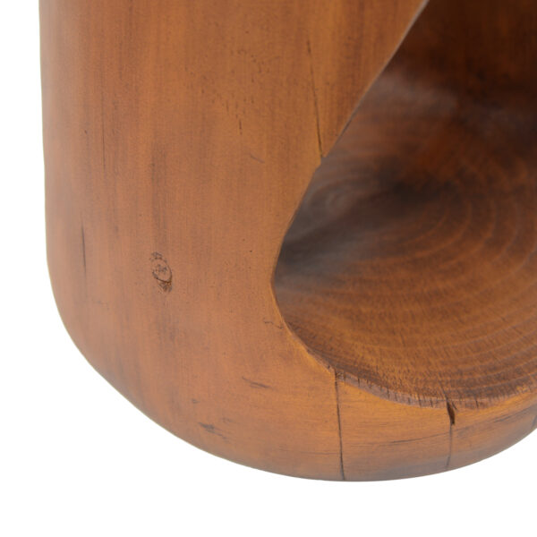 7227558c37b54c3aba5b9d916e816a83_55fd27a0846261dbbff21ffa0d908c8d MGO Hollow Side Table, Wood-like texture,antique brown Color