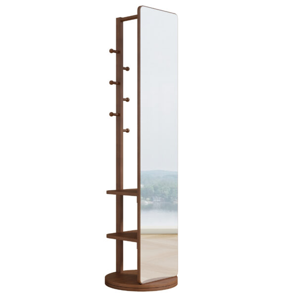 72d99bbea22e4189acb7aa0eb8e1686a_daa990abe18502afff3241cafc72991a Full-length mirror, rubber wood + mirror, 68.8*19.6 inches (mirror width: 15.7 inches) large full-length mirror, easy to dress, organize and place in the bedroom/living room/office/cloakroom (walnut)