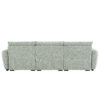 [VIDEO] 110" Modular Sectional Sofa, L Shape with Extra-large Seat, Pull-line Design, Movable Ottoman, High Density Foam, Free Combination, Sturdy Metal&Wood Frame, Boucle Fabric, 3 Colors