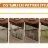 Multifunctional Lift Top Coffee Table -Dark Wood Color Grain Sticker, Essential for Modern Homes.Tempered Glass Legs,Lift Top Feature.Perfectly Fitting Into Living Rooms And Office.