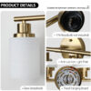 31" Modern 5-Light Vanity Wall Sconce, Golden Finish with Frosted Glass Shades for Bathroom or Hallway Lighting (No Bulbs)