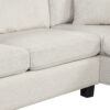 Sectional Sofa 111.8" U-shaped Sofa Chenille Upholstered Sofa Couch with Movable Storage Ottoman for Living Room, White