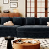 U_Style 115.7" Pure Foam Modular Sofa, 2-Piece Set with 5 Cushions, 4-Seater, Chenille Jacquard Fabric, Curved Design, No Assembly Required, Soft Upholstered Sofa for Living Room & Bedroom