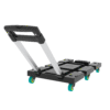 Folding Hand Truck 330lbs, Portable Heavy Duty Dolly Cart, 6 Wheels Collapsible Luggage Cart with 1 Elastic Ropes - Compact Trolley Cart for Easy Moving