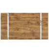 Natural Wood Grain MDF Dining Table - 55"x31.5" Stable Design.Suitable For Various Modern Home Decor Styles.Splicing structure design,Wood Textured Desktop,White Marble Patterned Table Legs.