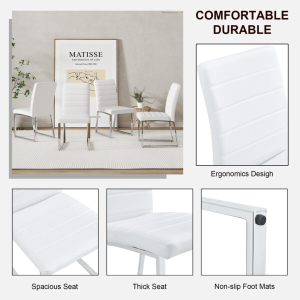 78e79d6b93ee41e6806047d69cdff896_cb539c0de06174af7ca27365a459d300 4-Pack - Heavy-duty chairs set: 2.1" thick cushion, iron frame, perfect for home or office. Classic colors, great value W1151134525