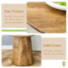 Natural Wood Grain MDF Round Coffee Table - 21.6" Diameter, 19.7" Height.Natural Wood Grain Texture Sticker,Exquisite Wood Grain Surface,Flexible MatchingMRound Tabletop Design.