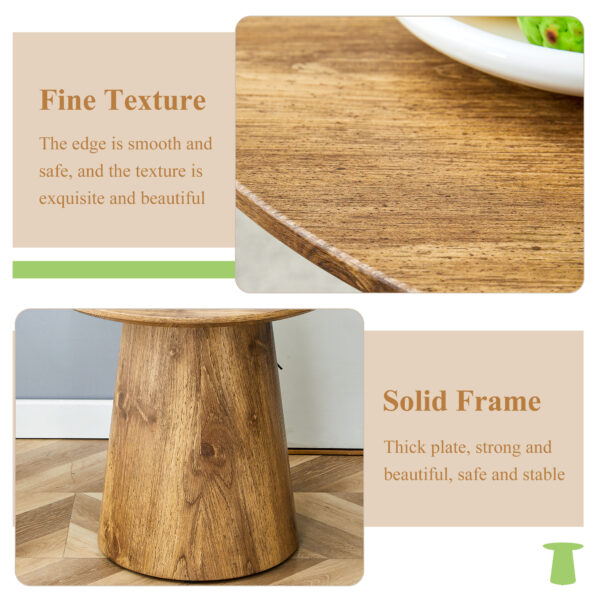 79024a5447744e86a929ed5c6e6d2ca6_3cd1325540872fceb098556c954ad06a Natural Wood Grain MDF Round Coffee Table - 21.6" Diameter, 19.7" Height.Natural Wood Grain Texture Sticker,Exquisite Wood Grain Surface,Flexible MatchingMRound Tabletop Design.