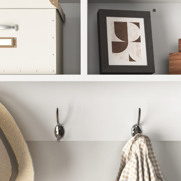 790dd7bae7714f1a9d26953b6cd0a665_9464679b65b52d0458049a31ba8d3a16 White Entryway Wall Mounted Coat Rack with 4 Dual Hooks Living Room Wooden Storage Shelf