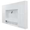 Queen Size Murphy Bed Wall Bed with Closet , Drawers and Shelves, White
